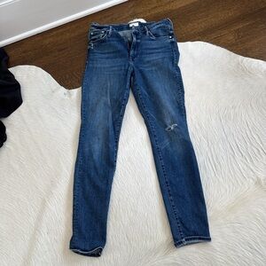 MOTHER Dark Blue Skinny Jeans